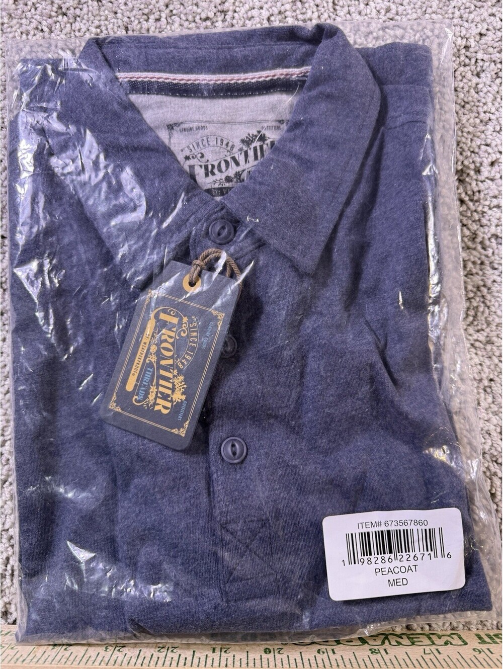 NWT Weatherproof Frontier Short Sleeve Polo Size Medium Blue